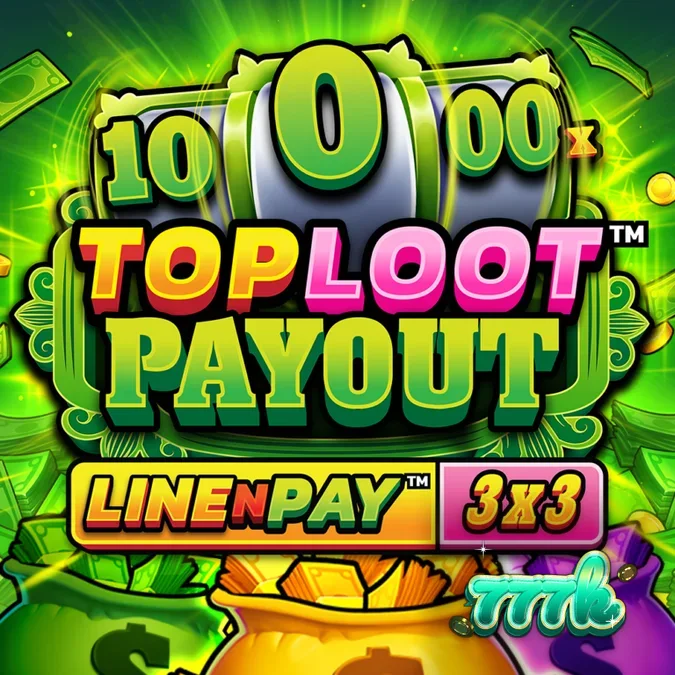 Interface do jogo de slot TopLoot Payout LineNPay com grade 3x3